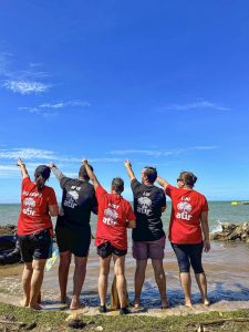 Satisfaction des collaborateurs de l'Atir à Wallis après leur belle course en va'a mi-juin à Vaitupu