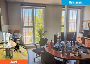 Avant/après des émeutes à l'Atir de Nouvelle Calédonie.