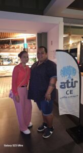 Lorenza Manuka et Petelo Faletuuloa, secrétaires médicaux de de l'Atir à la soirée organisée par le CE en Nouvelle Calédonie.